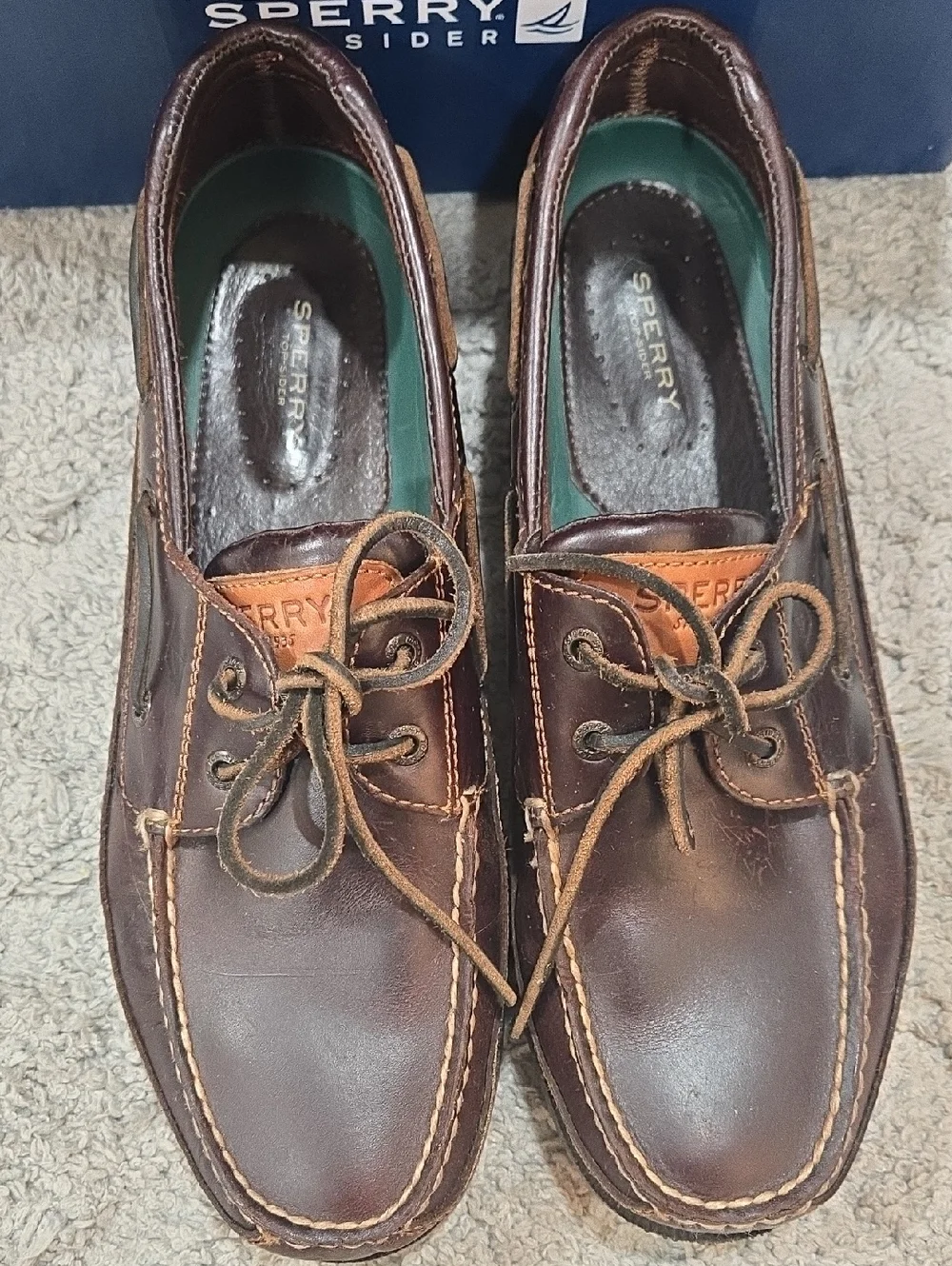 Sperry Men’s Brown Classic Leather Boat Shoes!